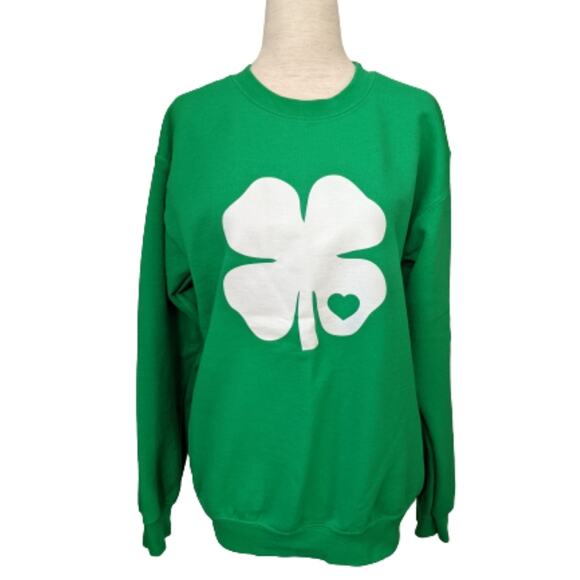 Gildan Heavy Blend Shamrock Sweatshirt Size Small - Picture 3 of 6